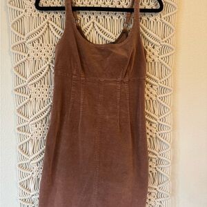 Elegant Brown Mini Dress with Modern Appeal